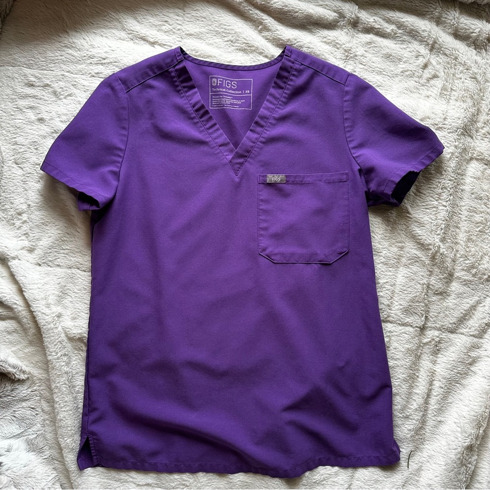 Figs Purple Set with Kade Cargo Pants, XS - Picture 2 of 10